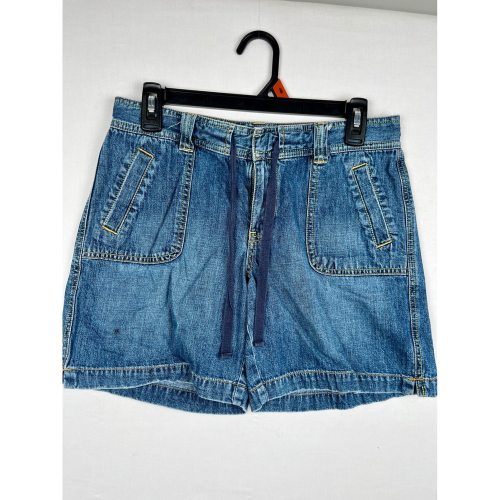 Old Navy Denim Shorts Womens 4 Just Below Waist Drawstring Blue Jeans Medium